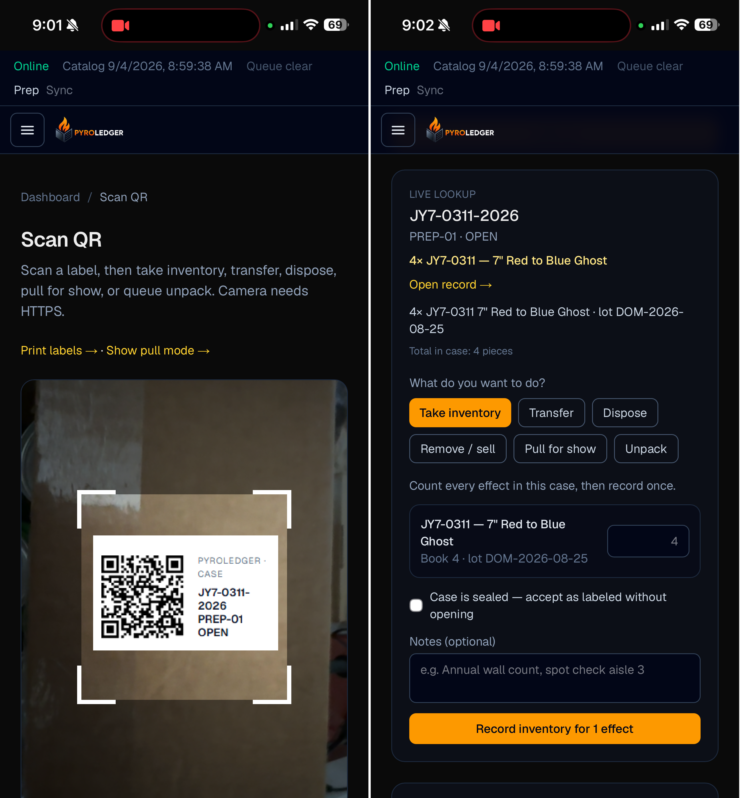 QR scanner for magazine lookup